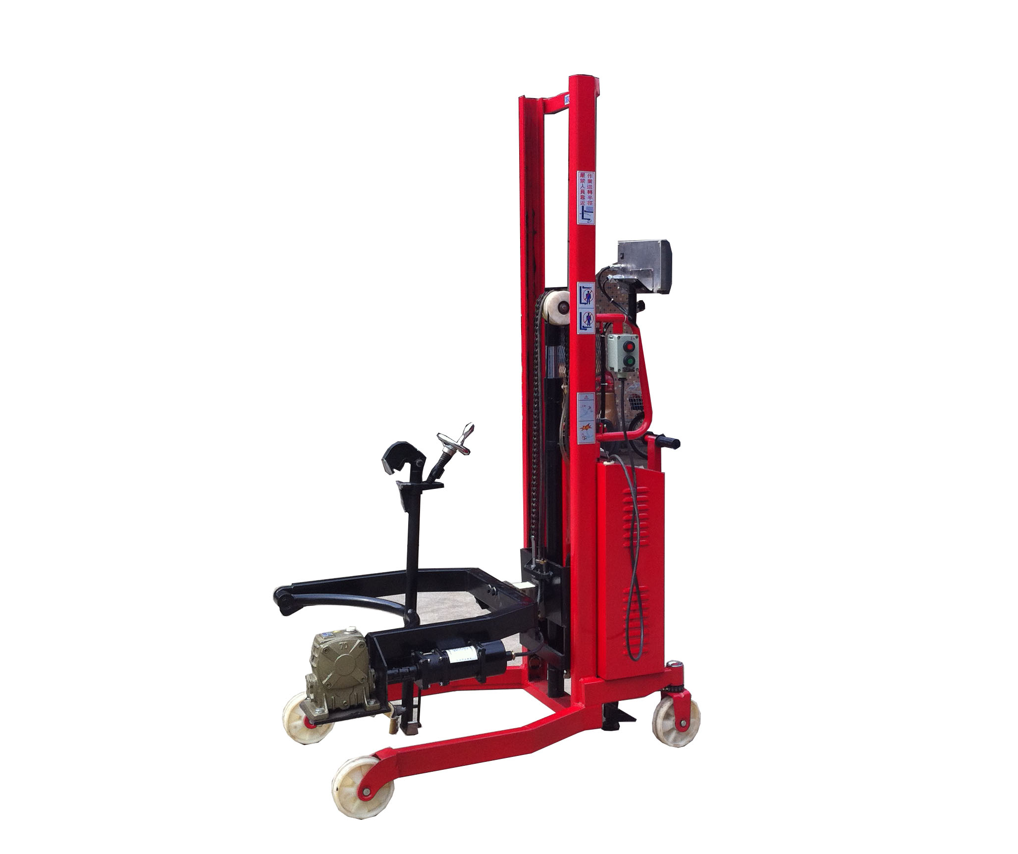 宾阳县防爆油桶车（半电动油桶翻转车）